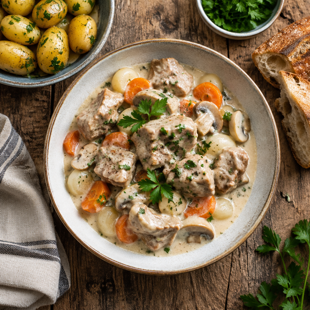 Blanquette de veau traditionnelle à l’ancienne