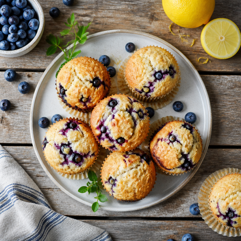 Citromos-joghurtos áfonyás muffin