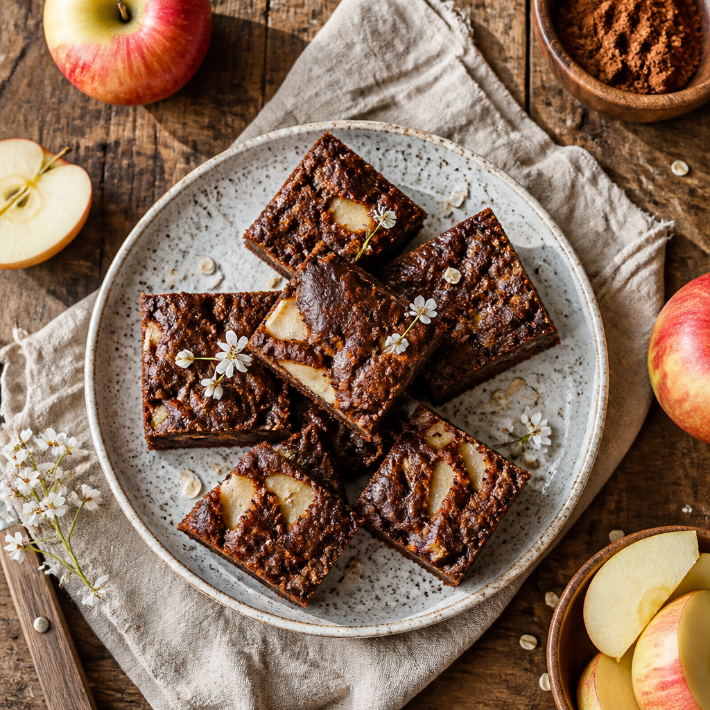 Vegane Apfel-Brownies aus der Heißluftfritteuse