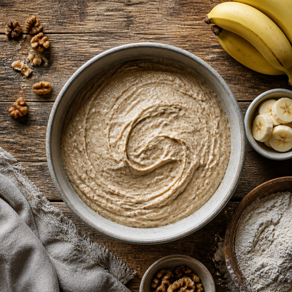 Lockerer Dinkel-Bananen-Grundteig für Kuchen